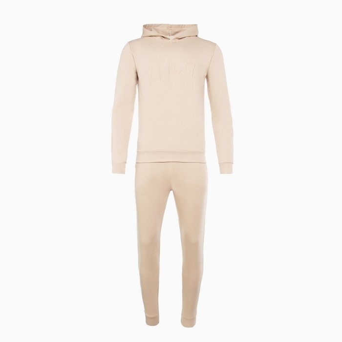 Костюм мужской (худи,брюки) MINAKU "Motivated" цвет бежевый, размер 52