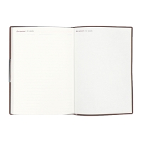 Еженедельник датир 2025г мягк обл иск кож А6+ 80л ESCALADA, тис ф, кр бл 70 г/м&sup2;, кор-ый