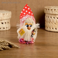 Оберег &laquo;Домовой с самоваром&raquo;, 12 см, микс