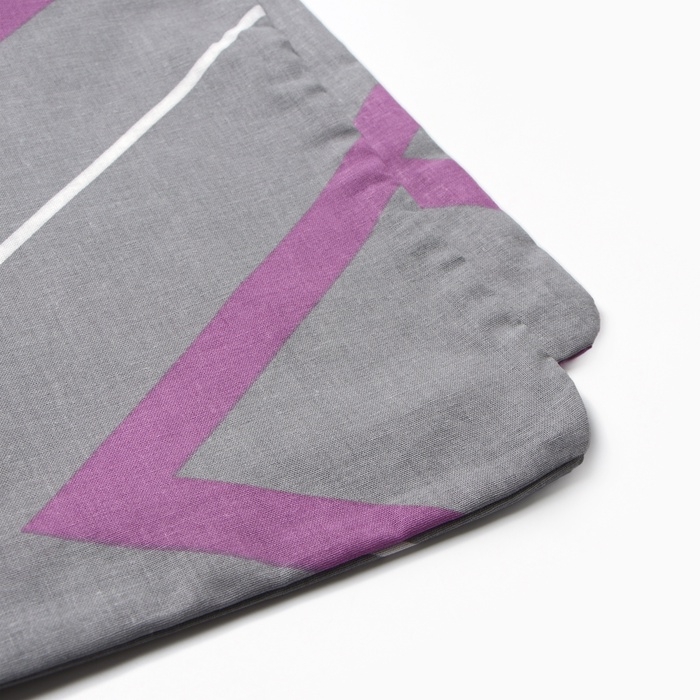 Пододеяльник Этель "Сиренево-серые зигзаги" 175*210 см, 100% хлопок, поплин, 125 г/м&sup2;