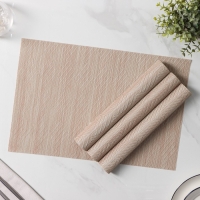 Салфетки сервировочные на стол Доляна «Энн», 4 шт, 30×45 см, цвет бежевый Салфетки сервировочные на стол Доляна «Энн», 4 шт, 30×45 см, цвет бежевый