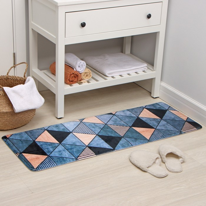 Коврик для ванной и туалета Доляна «Грэй», 45×120 см Коврик для ванной и туалета Доляна «Грэй», 45×120 см