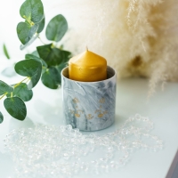 Горшок для цветов керамический с тиснением, кашпо &laquo;Котик&raquo;, 8 х 7,5 см