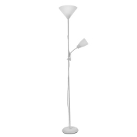 Торшер "Тренд 2" 1х40Вт Е27+1хЕ27 40Вт белый 22х22х180 см.