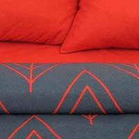 Постельное бельё "Этель" евро Коралловый лепесток 200х217 см, 240*220 см, 70х70 см - 2 шт., поплин 125 г/м&sup2;