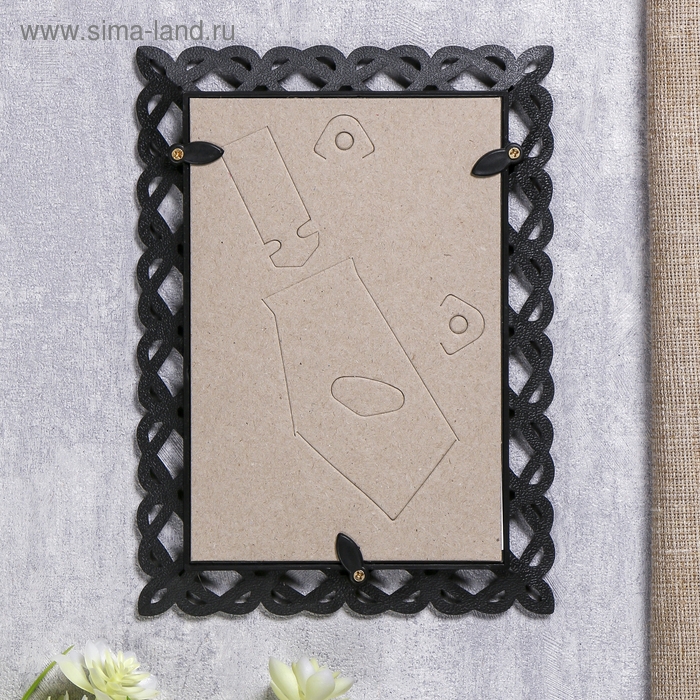 Фоторамка пластик L-7 10х15 см Чёрный (пластиковый экран)