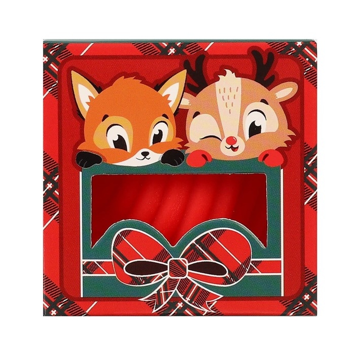 Развивающий тактильный мячик &laquo;Веселые друзья&raquo;, Новогодняя подарочная упаковка, 1 шт., цвет МИКС, Крошка Я