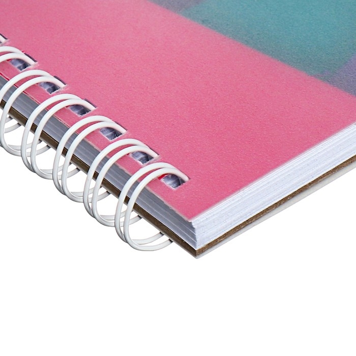 Блокнот А5, 60 листов в линейку, на гребне Блокнот А5, 60 листов в линейку, на гребне "Multicolor", пластиковая обложка, твёрдая подложка, блок 80г/м2, 2В МИКС