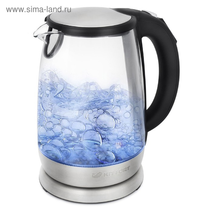 Чайник электрический Kitfort КТ-628, металл, 1.7 л, 2200 Вт, регулировка t°, серебристый Чайник электрический Kitfort КТ-628, металл, 1.7 л, 2200 Вт, регулировка t°, серебристый