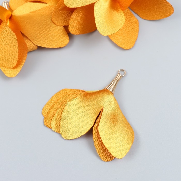 Декор для творчества текстиль Декор для творчества текстиль "Бутон, цвет горчицы" набор 6 шт 6 см