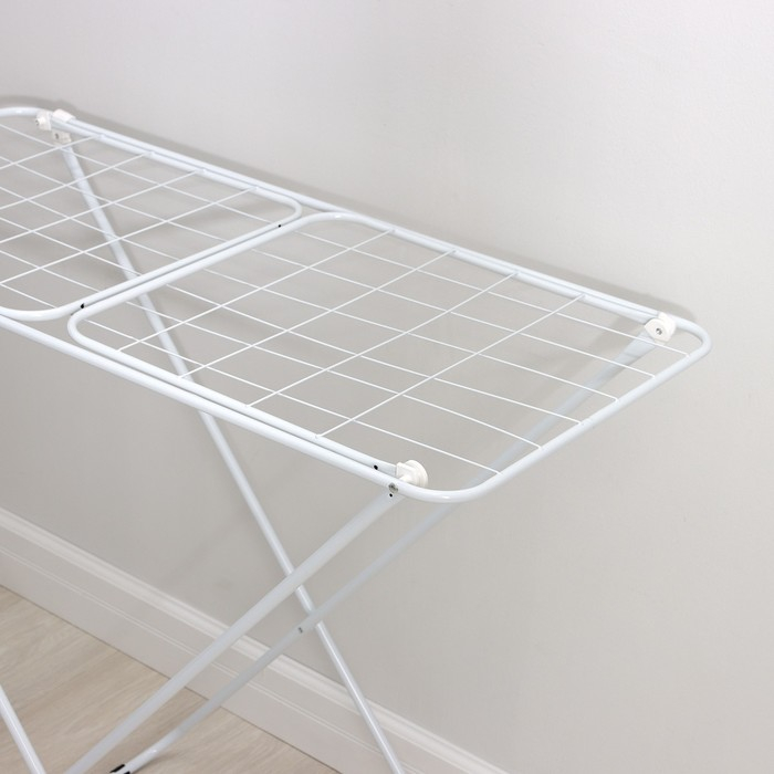 Сушилка для белья напольная складная Доляна, рабочая длина 16 м, цвет белый