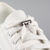 Фиксатор для шнура, двойной, d = 4 мм, 8 &times; 26 мм, 2 шт, цвет чёрный никель