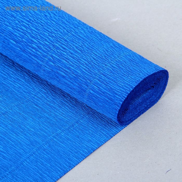 Бумага для упаковок и поделок, гофрированная, васильковая, синяя, однотонная, двусторонняя, рулон 1 шт., 0,5 х 2,5 м Бумага для упаковок и поделок, гофрированная, васильковая, синяя, однотонная, двусторонняя, рулон 1 шт., 0,5 х 2,5 м