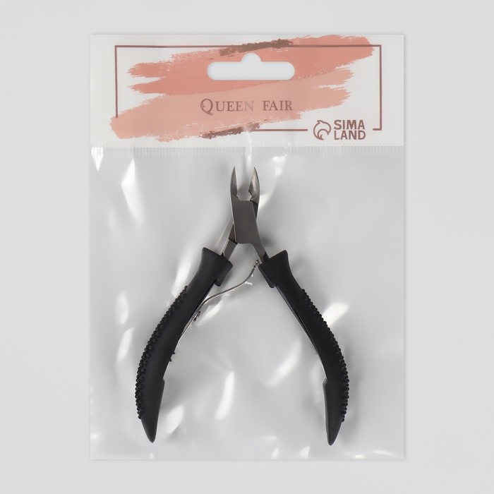 Кусачки маникюрные для кутикулы, 10 см, длина лезвия - 10 мм, цвет чёрный/серебристый Кусачки маникюрные для кутикулы, 10 см, длина лезвия - 10 мм, цвет чёрный/серебристый