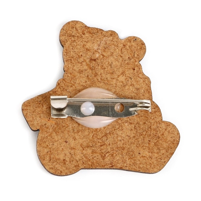 Значок новогодний &laquo;Новый год: мечта с мишкой&raquo; 3,7 х 4 см