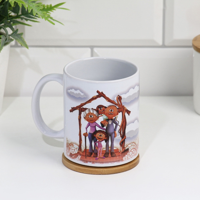 Кружка сублимация Кружка сублимация "Любимому деду", c нанесением