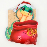 Шнуровка на новый год &laquo;Змея спешит на ёлку&raquo;, новогодняя игрушка для детей, символ года 2025