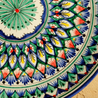 Ляган Риштанская Керамика "Узоры", 32 см, синий Ляган Риштанская Керамика "Узоры", 32 см, синий