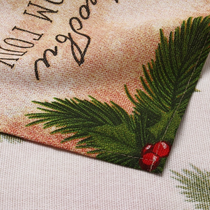 Новый год. Символ года. Змея. Полотенце Доляна "Любви в новом году" 28х46 см, 100% хл, рогожка 164 г/м2