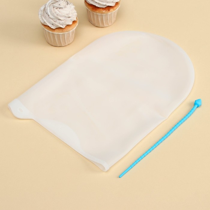 Мешок для замешивания теста Доляна &laquo;Бронк&raquo;, 35&times;22 см, цвет белый