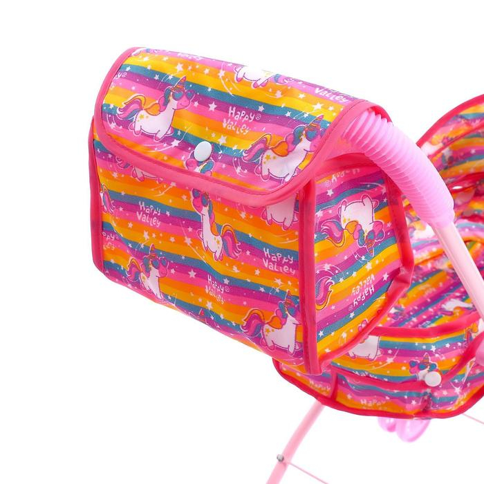 Коляска для кукол с сумкой &laquo;Модная&raquo; универсальная, металлический каркас