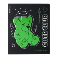 Тетрадь 48 листов в клетку, ErichKrause Low Battery, обложка мелованный картон, матовая ламинация, УФ-лак, блок офсет 100% белизна, МИКС