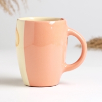 Кружка "Праздничная" 0,4л / 11,5х9,5см, персиковый поцелуй