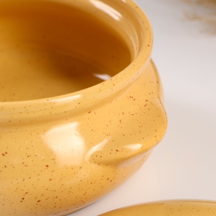 Горшок керамический для запекания "Борисовский" 0,7л / 15х9см, каракум