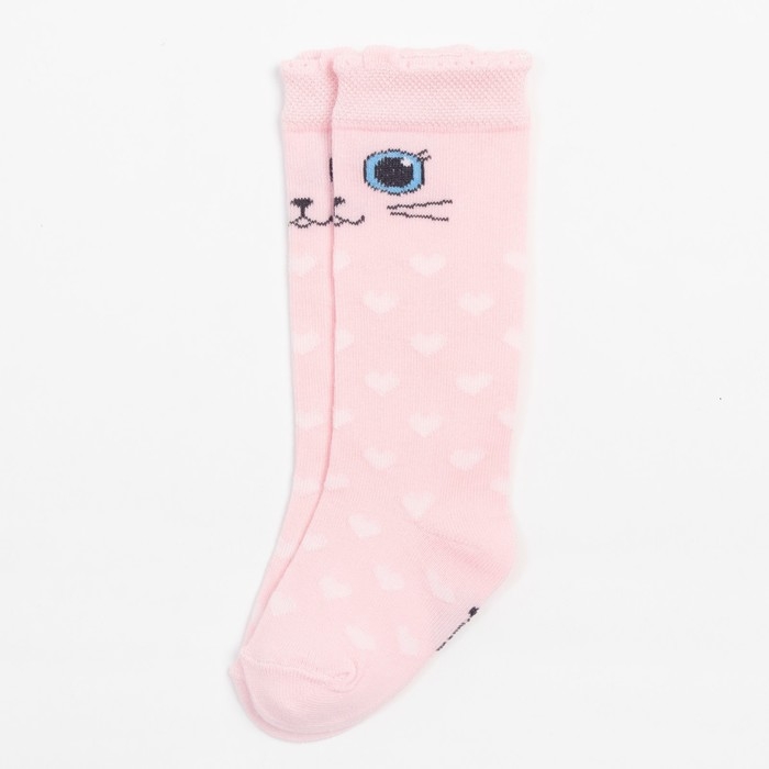 Гольфы Крошка Я &laquo;Котик&raquo; 10-12 см, цвет розовый