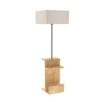 Торшер 19036/1 E27 40Вт черный-светлое дерево 40х51х151 см