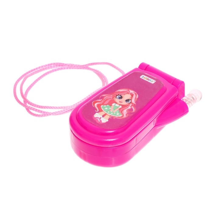 Музыкальный телефон &laquo;Девчонки&raquo;, русская озвучка, световые эффекты, работает от батареек, МИКС