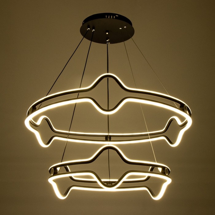 Светильник "Холтерина" LED 320Вт 3000-6000К черный 70х70х15см BayerLux