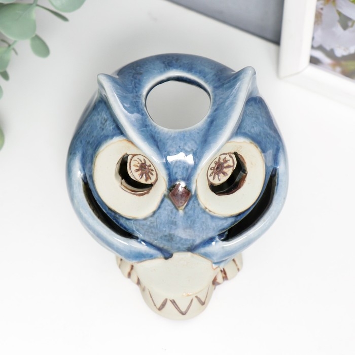 Подсвечник керамика на 1 свечу Подсвечник керамика на 1 свечу "Синий филин" МИКС 10х10х10 см