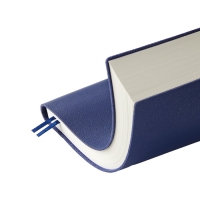 Ежедневник недатированный А5, 128 листов GRAND, интегральная обложка из искусственной кожи, ляссе, кремовый блок 70 г/м2, синий Ежедневник недатированный А5, 128 листов GRAND, интегральная обложка из искусственной кожи, ляссе, кремовый блок 70 г/м2, синий