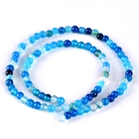 Бусины из натурального камня &laquo;Голубой агат&raquo; набор 90 шт., размер 1 шт. &mdash; 4 мм