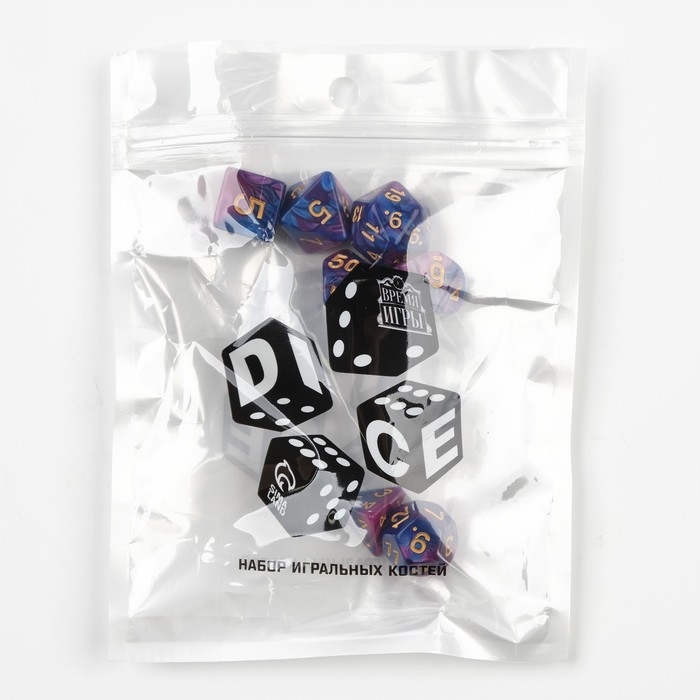 Набор кубиков для D&D (Dungeons and Dragons, ДнД) "Время игры", серия: D&D, 7 шт
