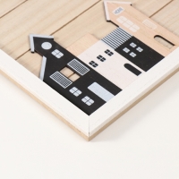 Крючки декоративные дерево "Домики " 30х24 см