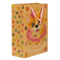 Пакет подарочный крафт M-L, 22 × 31 × 10 см Пакет подарочный крафт M-L, 22 × 31 × 10 см