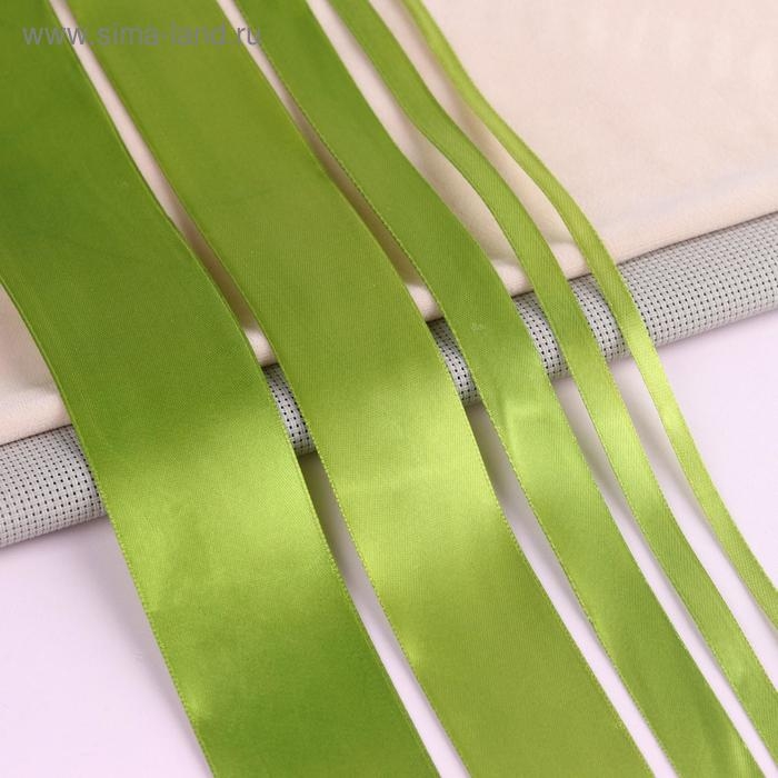 Набор атласных лент, 5 шт, размер лент: 6/10/20/40/50 мм × 23 ± 1 м, цвет травяной Набор атласных лент, 5 шт, размер лент: 6/10/20/40/50 мм × 23 ± 1 м, цвет травяной