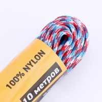 Паракорд 550, нейлон, триколор, d - 4 мм, 10 м Паракорд 550, нейлон, триколор, d - 4 мм, 10 м