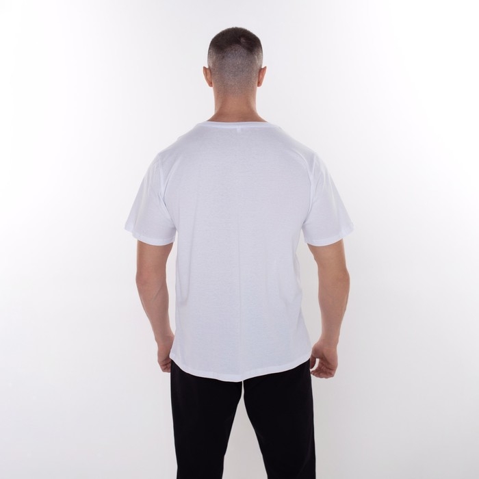 Футболка мужская &laquo;Дракон&raquo;, цвет белый/принт красный, размер 48