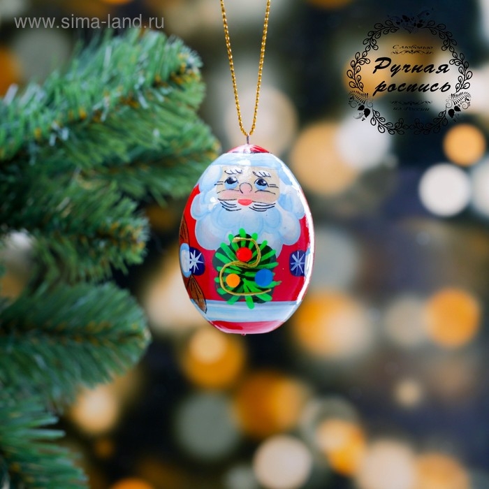 Подвеска &laquo;Дед Мороз&raquo;, 3&times;6,5 см, микс, ручная роспись