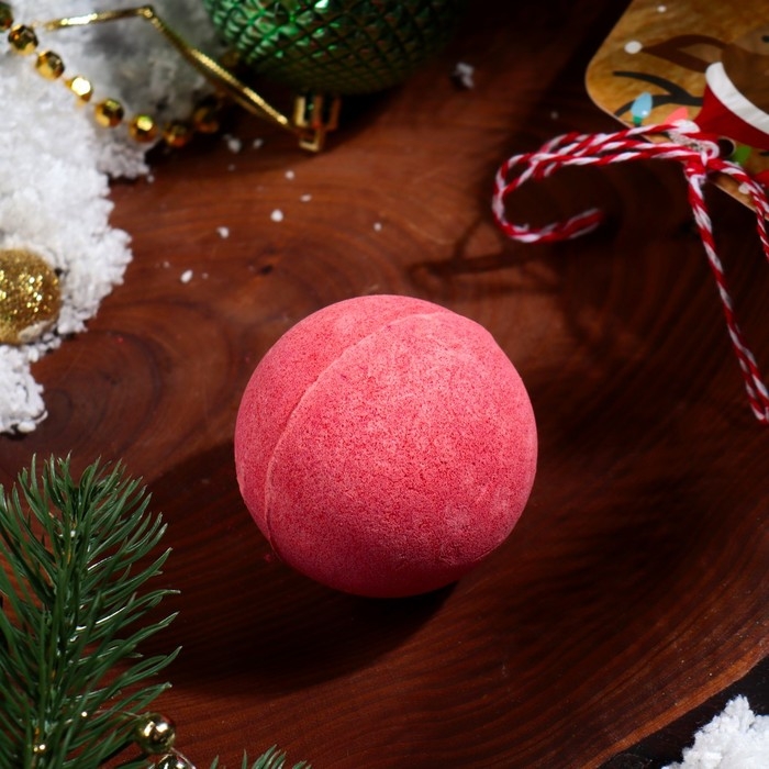 Новый год. Новогодняя бомбочка для ванны &laquo;Олень&raquo;, красный, 120 г