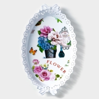 Поднос овальный Доляна &laquo;Пастораль&raquo;, 36&times;22&times;5 см, цвет МИКС