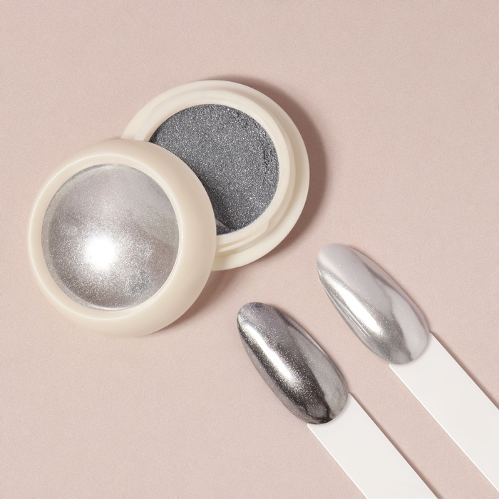 Втирка для ногтей, с аппликатором, цвет хромированный серебристый Втирка для ногтей, с аппликатором, цвет хромированный серебристый