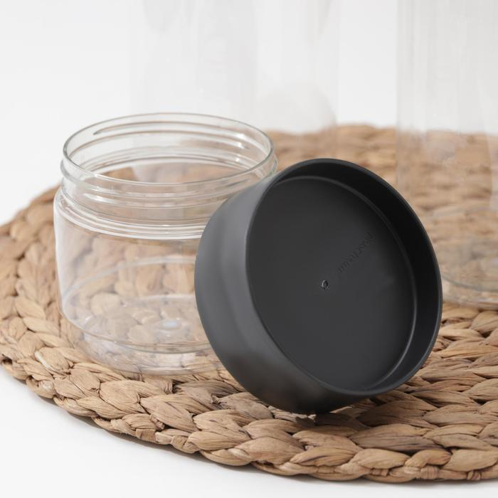 Комплект ёмкостей для сыпучих продуктов Asti, 3 предмета: 500 мл, 1 л, 1,5 л, прозрачный, крышка черная Комплект ёмкостей для сыпучих продуктов Asti, 3 предмета: 500 мл, 1 л, 1,5 л, прозрачный, крышка черная