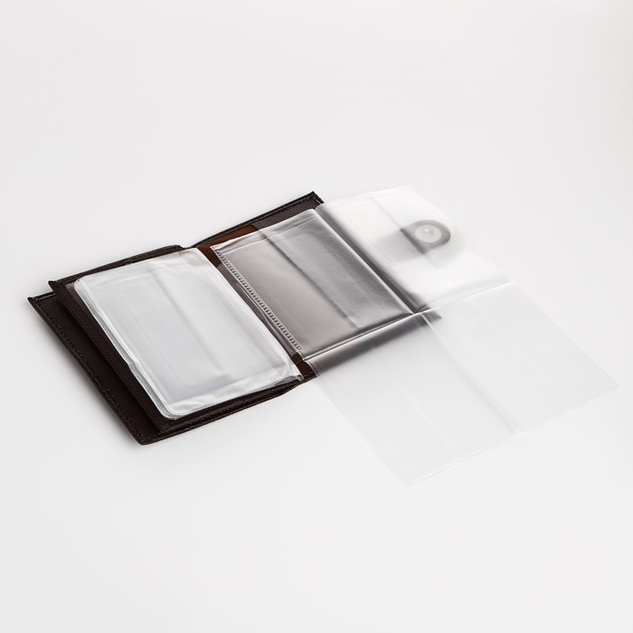 Обложка для документов 2 в 1: автодокументы, паспорт, цвет коричневый Обложка для документов 2 в 1: автодокументы, паспорт, цвет коричневый