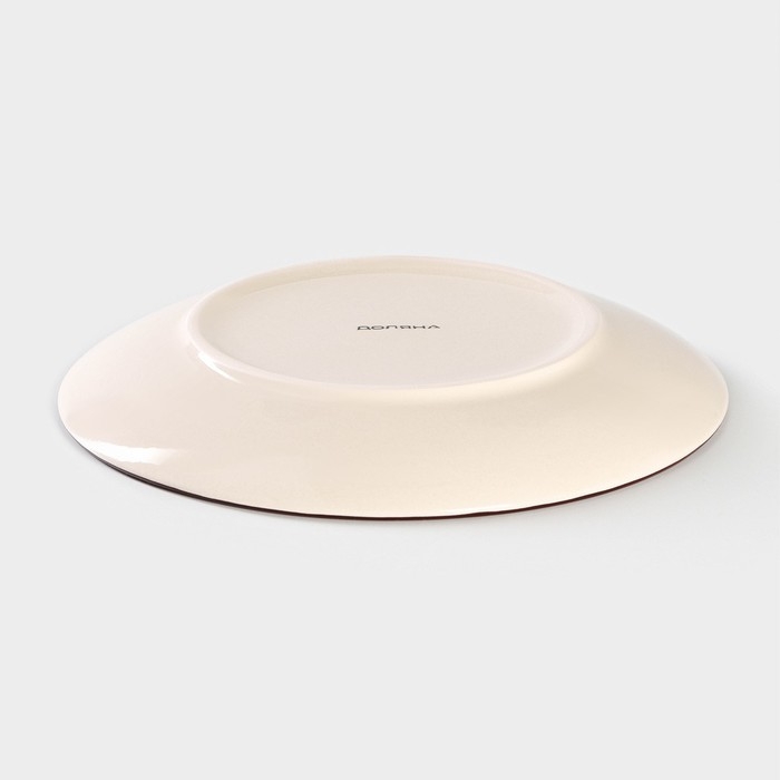 Тарелка керамическая десертная Доляна &laquo;Морской мир&raquo;, d=19 см, цвет коричневый