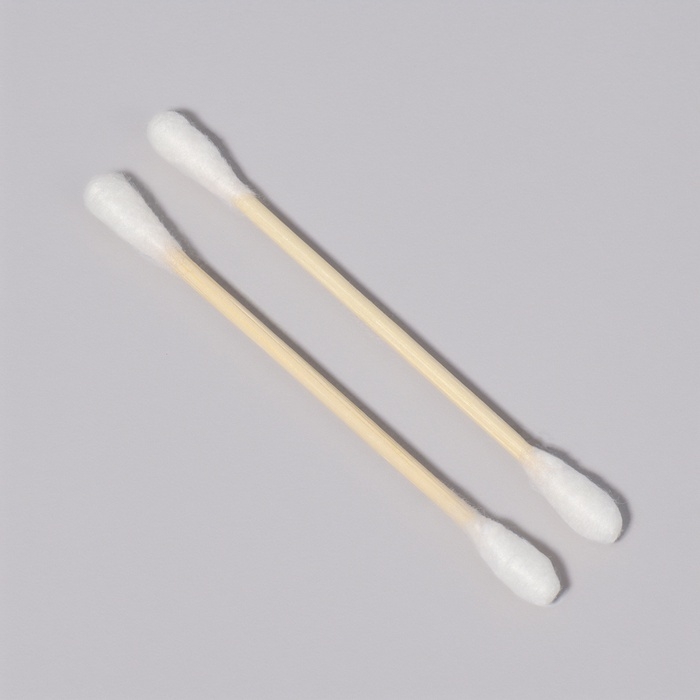 Ватные палочки на деревянной основе, биоразлагаемые, 7 см, 60 шт, в пластиковом органайзере