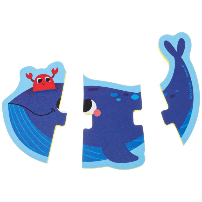 Мягкий пазл для малышей «Морские друзья», 5 пазлов, Крошка Я Мягкий пазл для малышей «Морские друзья», 5 пазлов, Крошка Я
